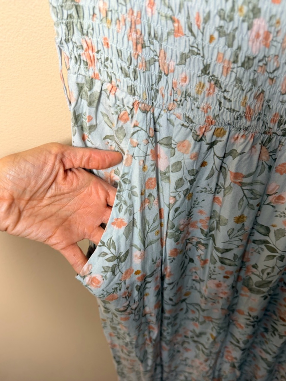 Guess Off-Shoulder Floral Wide-Leg Jumpsuit in White and Pastel - Picture 4 of 10